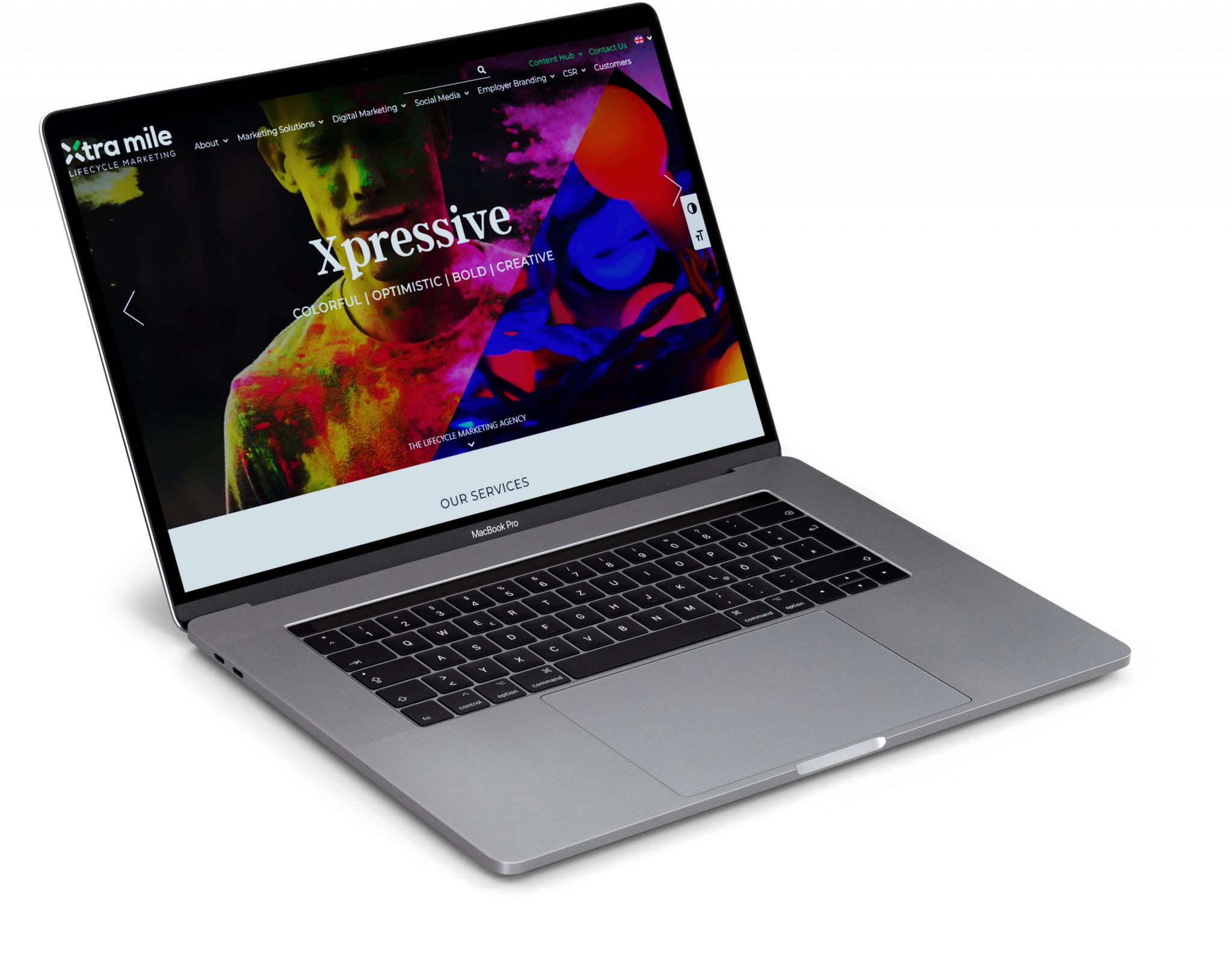XtraMile marketing agency site by PraxisCode